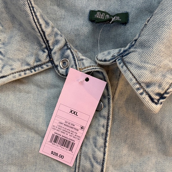 Wild fable Light Denim Button-Up Shirt - Picture 2 of 4